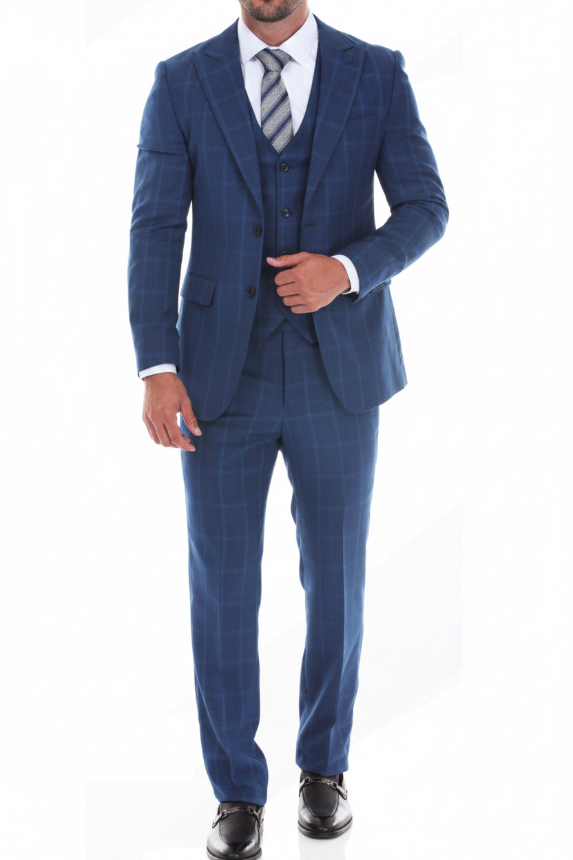 Men’s Checkered 3 Piece Suit