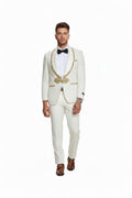 Men's 2 Piece Swirl Textured Suit