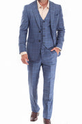 Men’s Checkered 3 Piece Suit