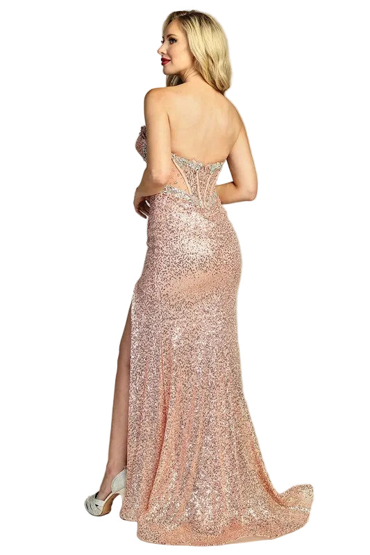 Strapless Evening Dress