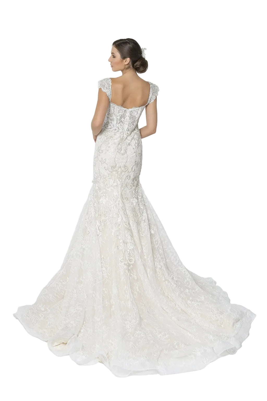 Jewel Embroidered Wedding Gown
