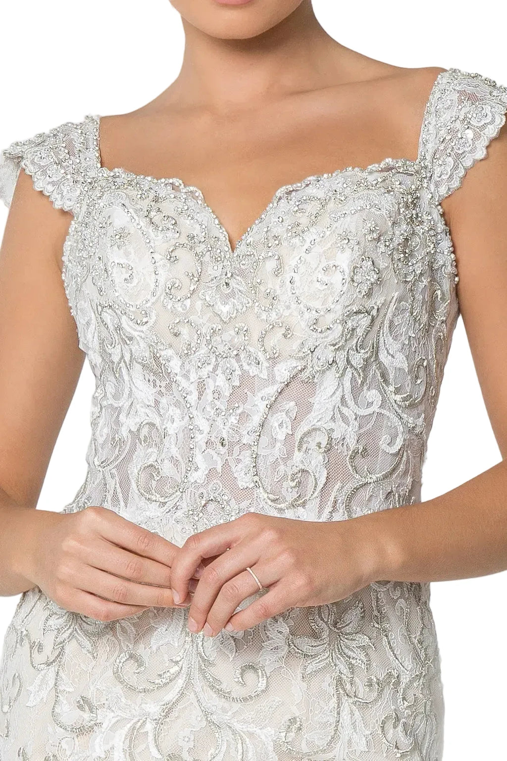 Jewel Embroidered Wedding Gown