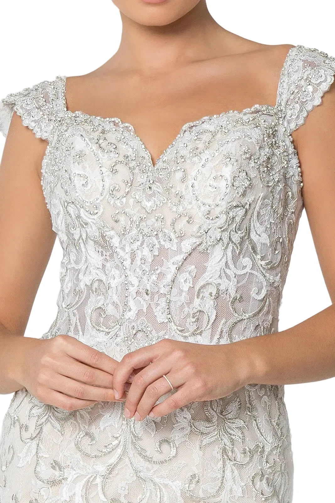 Jewel Embroidered Wedding Gown