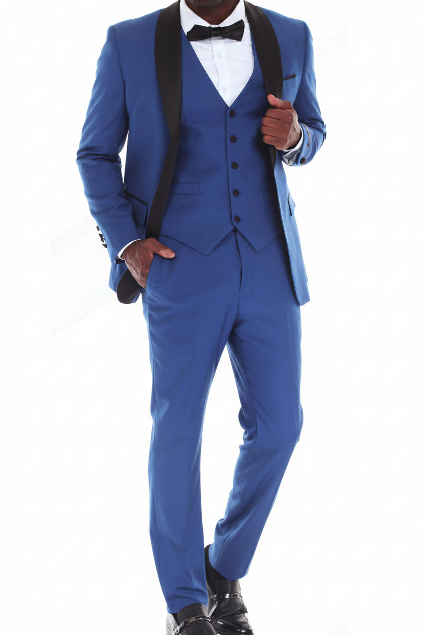 Men 3 Piece Tuxedo Shawl Lapel With Vest