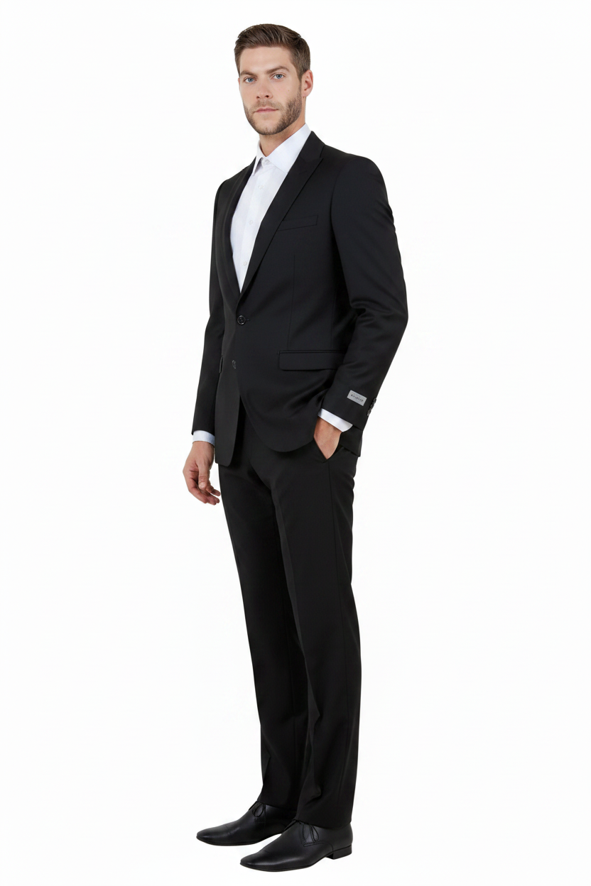 Tazio Men’s Slim 2 Piece Suit Wedding/Prom/Formal