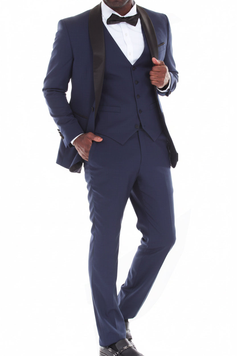 Men 3 Piece Tuxedo Shawl Lapel With Vest