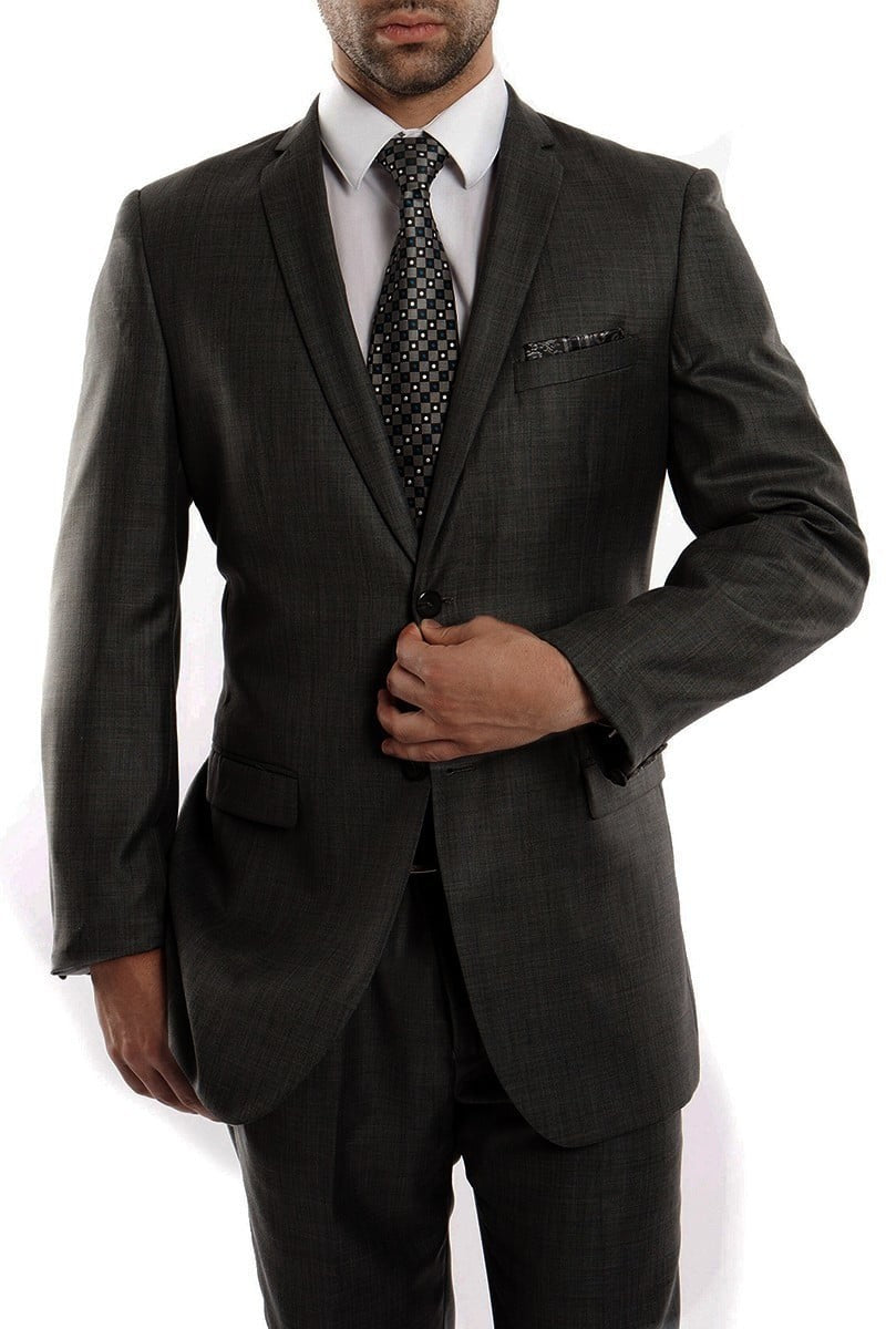 Men's  2 Piece Slim Shark Skin Suit