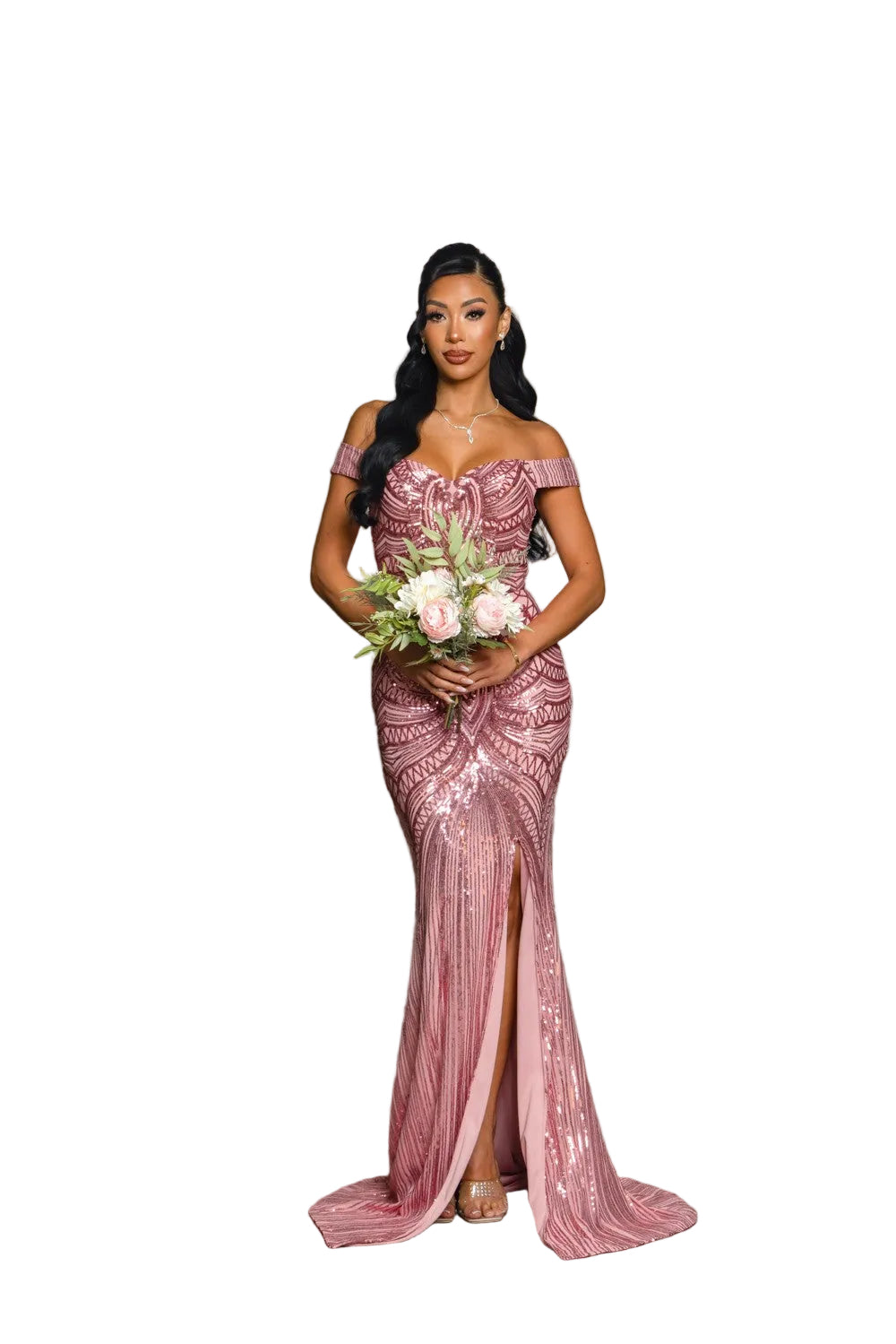 Off Shoulder Sequin Dress Prom/Homecoming/Bridesmaid