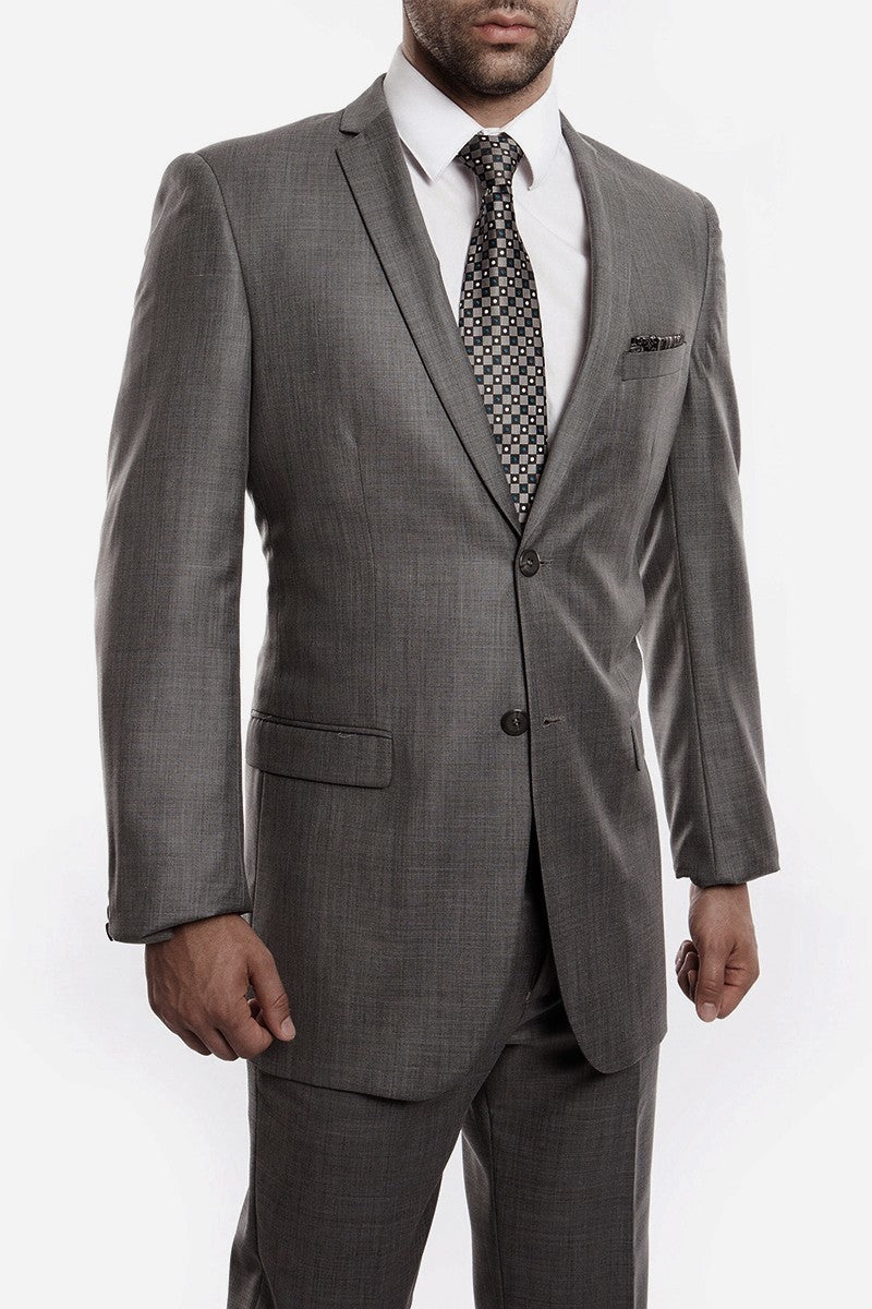 Men's  2 Piece Slim Shark Skin Suit