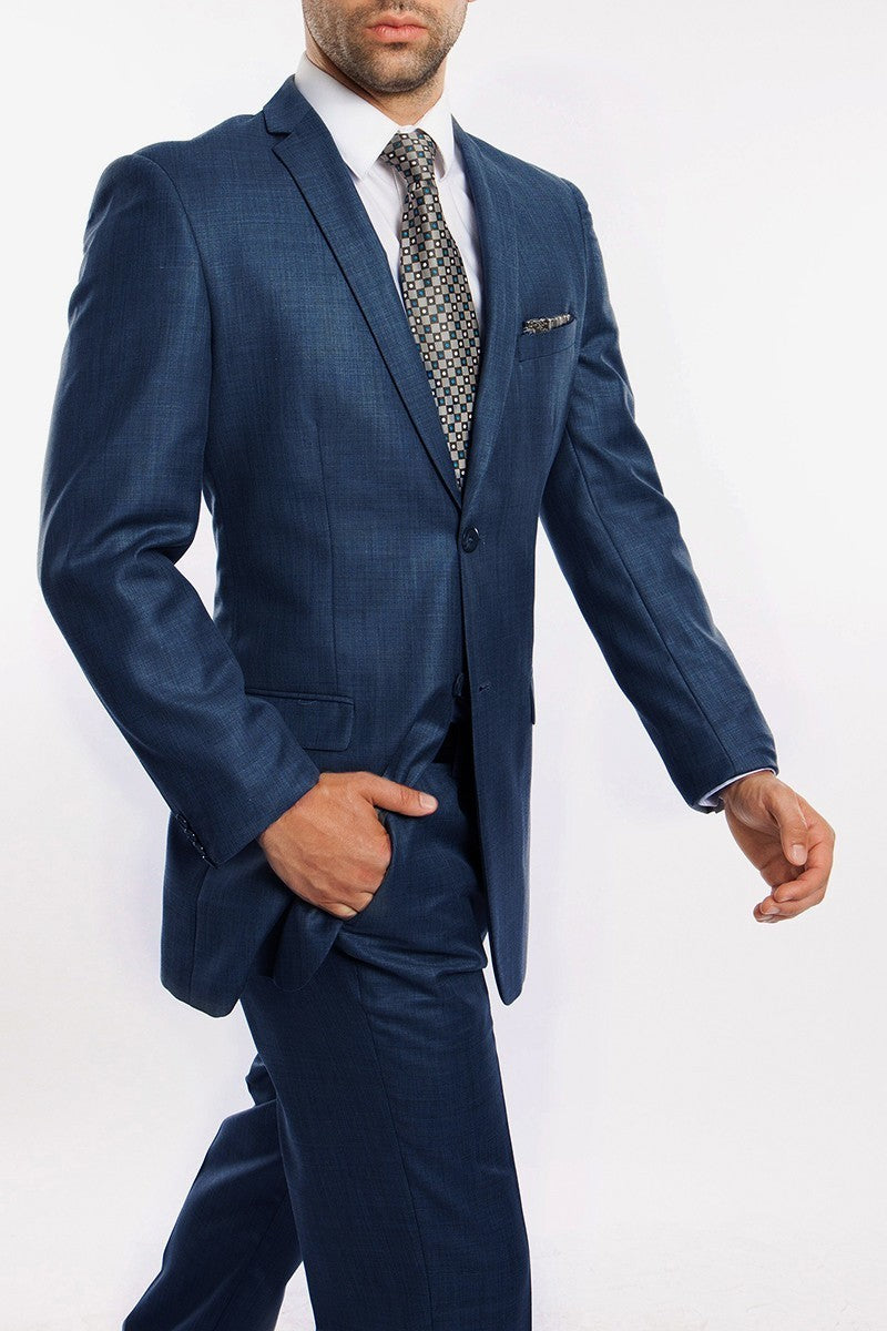 Men's  2 Piece Slim Shark Skin Suit