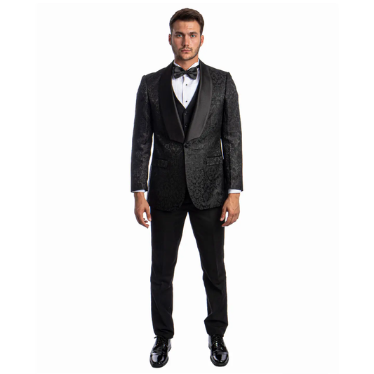 Tazio Men’s Suit 3 Piece Set Prom/Formal/Event - Free Hem available on purchase!