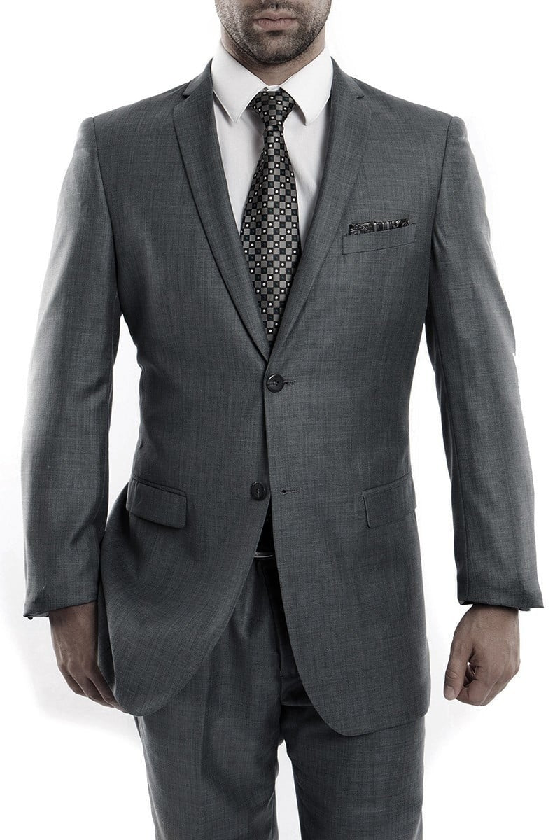 Men's  2 Piece Slim Shark Skin Suit